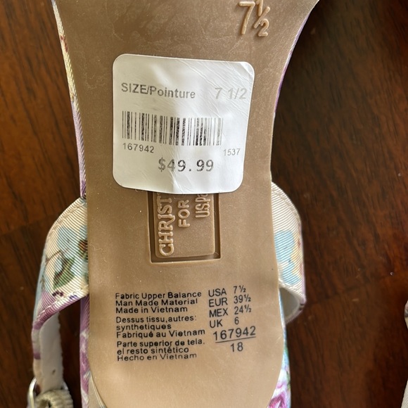 Christian Soriano for Payless floral shoes (sz 7 1/2) - Picture 6 of 7
